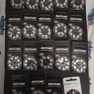 Rayovac Hearing Aid Batteries 312 Mutlipacks 144 Total Batteries